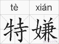 特嫌的拼音