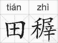 田稺的拼音