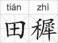 田穉的拼音