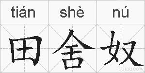 田舍奴的拼音