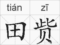 田赀的拼音
