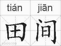 田间的拼音