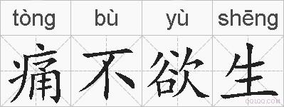 痛不欲生的拼音