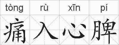痛入心脾的拼音
