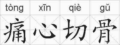 痛心切骨的拼音