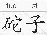 砣子的拼音