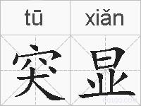 突显的拼音