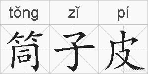 筒子皮的拼音