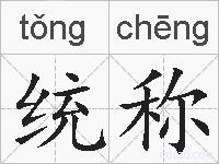 统称的拼音