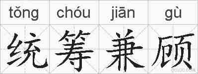 统筹兼顾的拼音