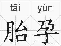 胎孕的拼音