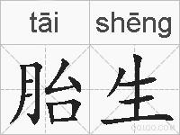 胎生的拼音