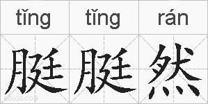 脡脡然的拼音