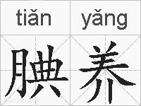 腆养的拼音