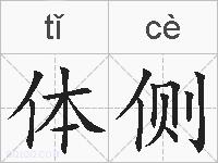 体侧的拼音