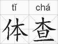 体查的拼音