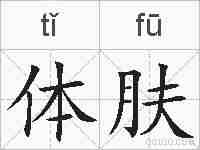 体肤的拼音