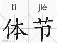 体节的拼音