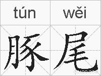 豚尾的拼音