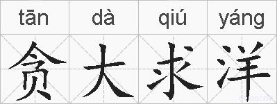 贪大求洋的拼音