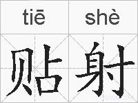 贴射的拼音