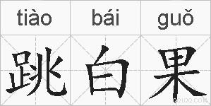 跳白果的拼音