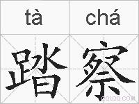 踏察的拼音