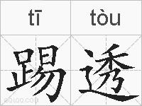 踢透的拼音