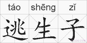 逃生子的拼音