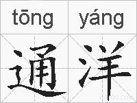 通洋的拼音