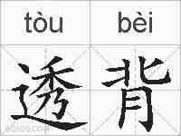 透背的拼音