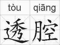 透腔的拼音