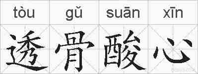 透骨酸心的拼音