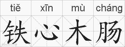 铁心木肠的拼音