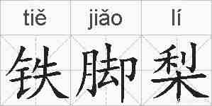 铁脚梨的拼音