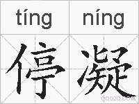停凝的拼音