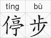停步的拼音