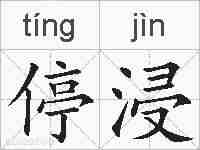停浸的拼音