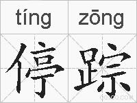 停踪的拼音