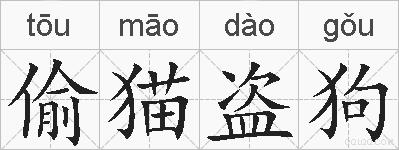 偷猫盗狗的拼音