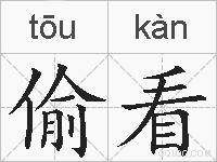 偷看的拼音