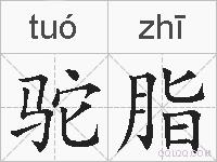 驼脂的拼音