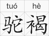 驼褐的拼音