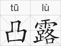 凸露的拼音