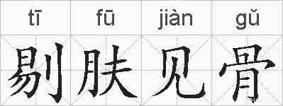 剔肤见骨的拼音