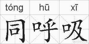 同呼吸的拼音