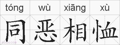 同恶相恤的拼音