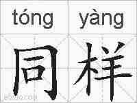 同样的拼音