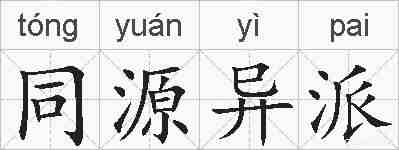 同源异派的拼音