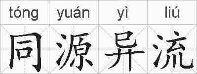 同源异流的拼音